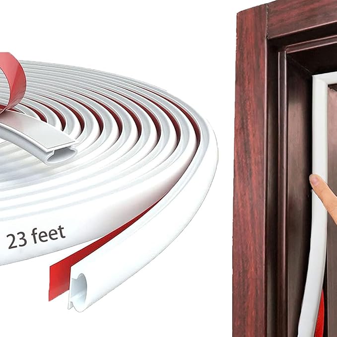White Rubber Weather Stripping Door Seal Strip, D Shape Door Weather Seal Strip by PUNDIN