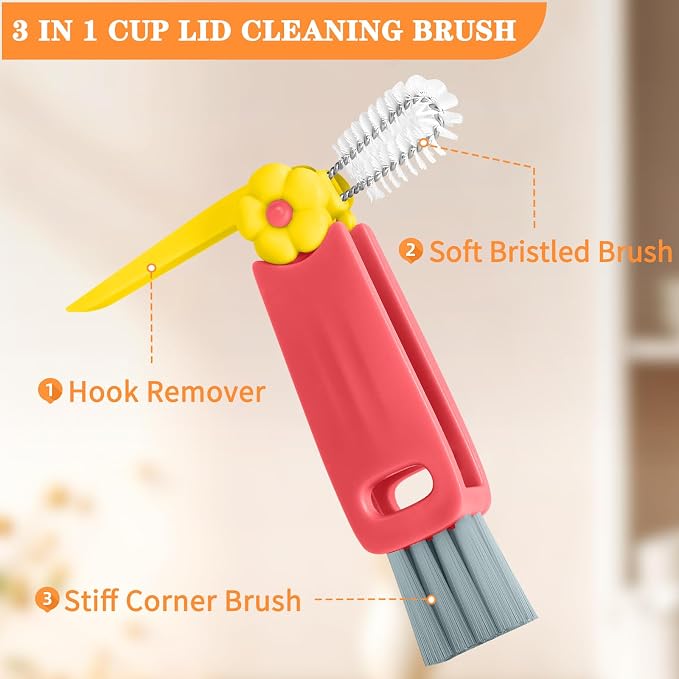 3 in 1 Cup Lid Gap Cleaning Brush Set, Cup Lid Gap Cleaner, Home Kitchen - Image 3