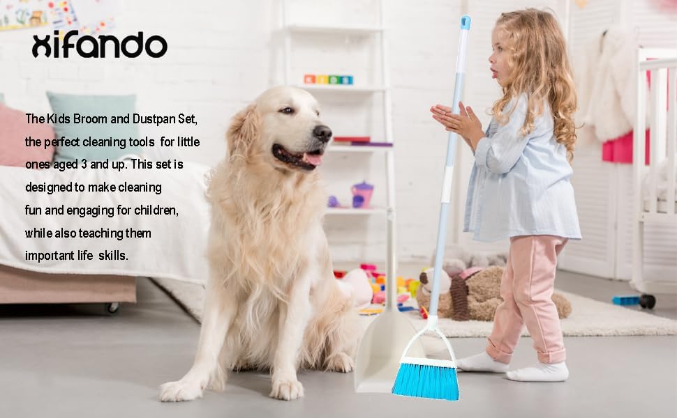 Mini Broom with Dustpan for Kids, Little Housekeeping Helper Set - Image 2