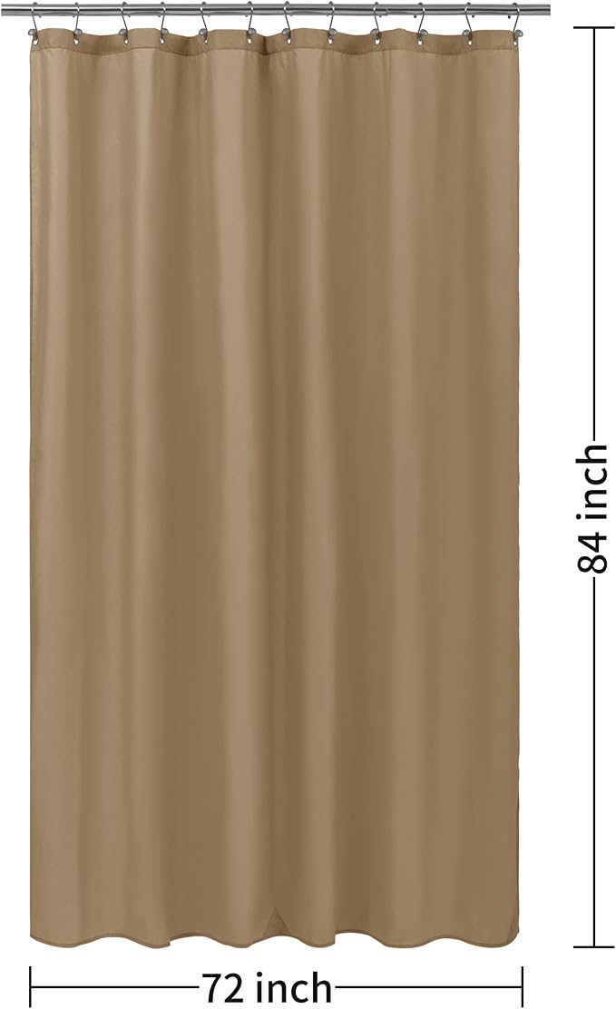 ALYVIA SPRING Extra Long Waterproof Shower Curtain or Liner Coffee - Image 7