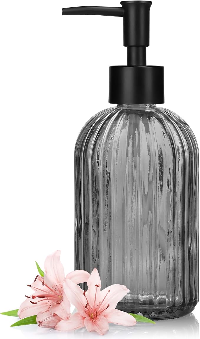 1 Pack 13.5oz Glass Soap Dispenser by Ulable