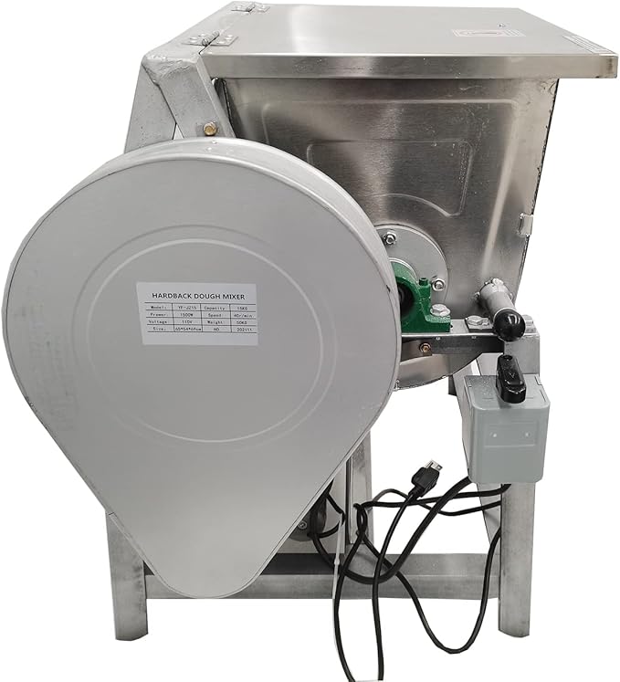 Commercial Dough Mixer, Electric Dough Mixing Machine,304 Stainless Steel Pizza Flour Dough Stand Mixer, Heavy Duty Flour Blender 1500W 30QT/15KG Kneading Capacity