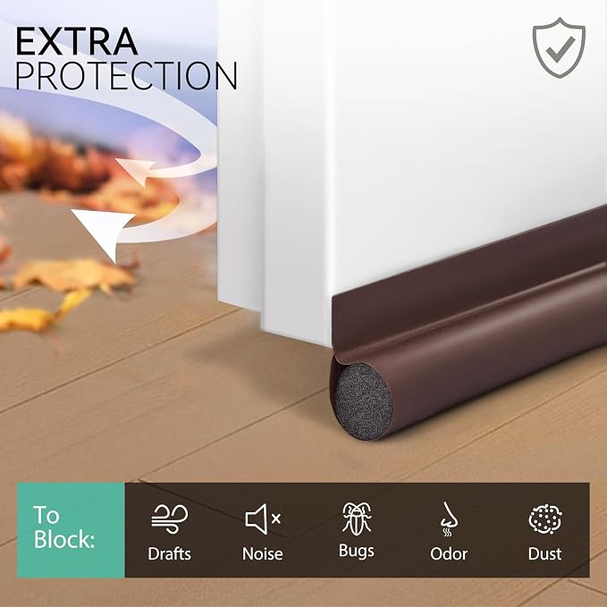 MAXTID Under Door Draft Stoppers Brown 36 Inch Door Draft Blocker Draft Stoppers - Image 5
