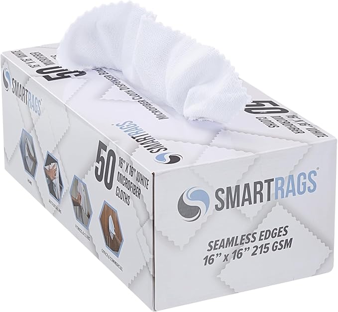 Arkwright Smart Rags Microfiber Cleaning Cloths Bulk, Case of 400, Lint Free by Arkwright