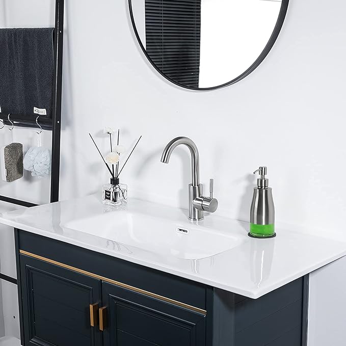 Gaussra Soap Dispenser with Coaster and Stickers - 11 OZ / 320 ML | Brushed - Image 6