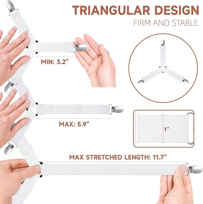 Bed Sheet Straps, Upgrade Fitted Bed Sheet Holders - Image 2