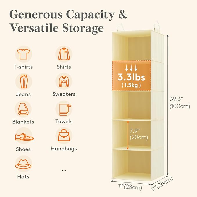 Lifewit Hanging Closet Organizer and Storage - Image 3