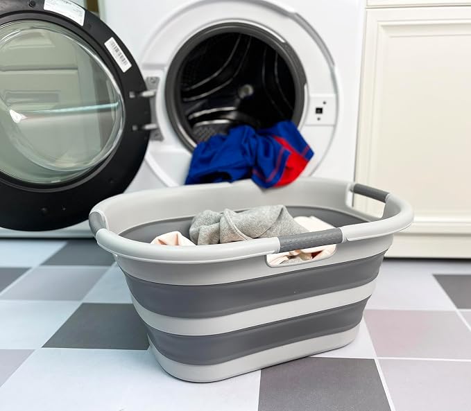 SAMMART 40L Collapsible Plastic Laundry Hamper - Image 2