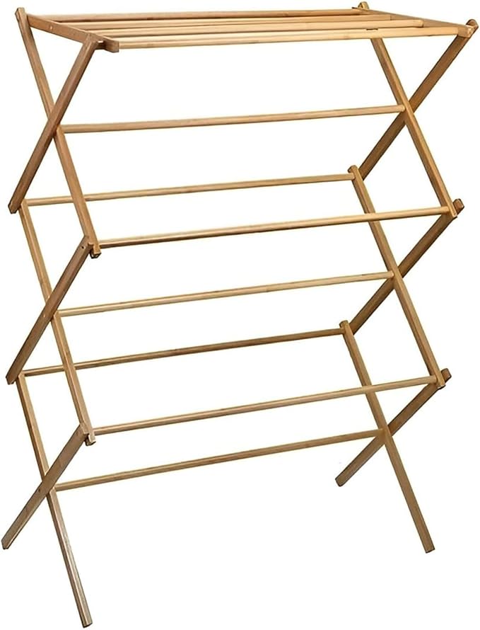 Collapsible Bamboo Drying Rack – Foldable Laundry Drying Stand - Image 8