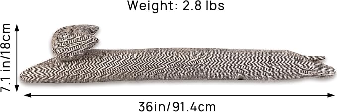 36 Inch 3LB Heavy Duty Under Door Draft Stopper, Decorative Soundproof Door - Image 2