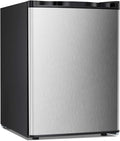Antarctic Star Upright Freezer 2.1 Cu.ft, Compact Mini Freezer with Reversible Single Door, Temperature Control, Removable Shelves, Small freezer Stainless Steel for Dorms Home Office, Silver