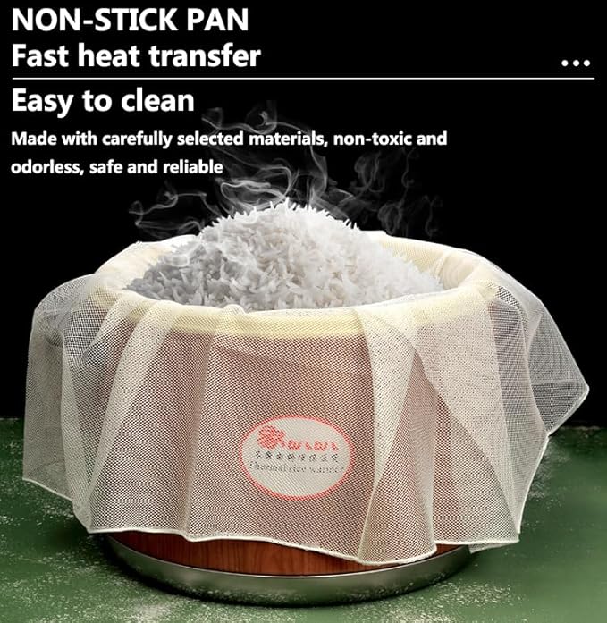 3Pcs Rice cooker accessories,Rice Net,Steamer Cloth&Sushi Mat(43.3”x39.3”)