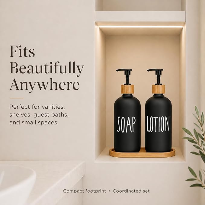 Dish Soap Dispenser for Kitchen, Glass Hand Soap Dispenser, Modern Farmhouse - Image 5