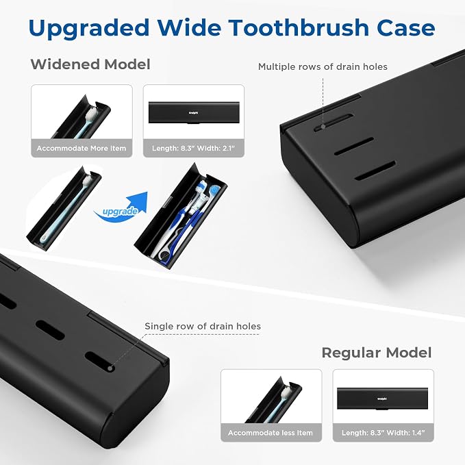 Wider Aluminum Toothbrush Travel Case, Portable Travel Toothbrush Holder - Image 7