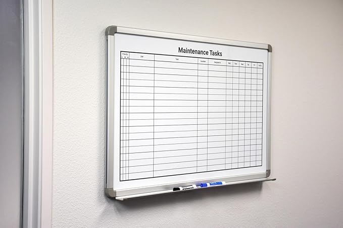 Maintenance Tasks Whiteboard - 60" x 40"