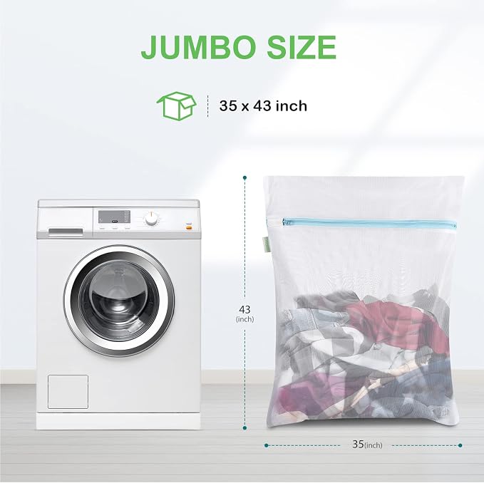 OTraki Large Mesh Washing Bag 43 x 35 Inch XXL Mesh Laundry Bag - Image 3
