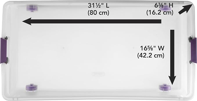 Sterilite ClearView Latch Wheeled Underbed Storage Boxes, 60 Quart - Image 7