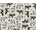 Cute Farm Cows Dish Drying Mat For Kitchen Counter, Super Absorbent Microfiber by indokyeyqaz