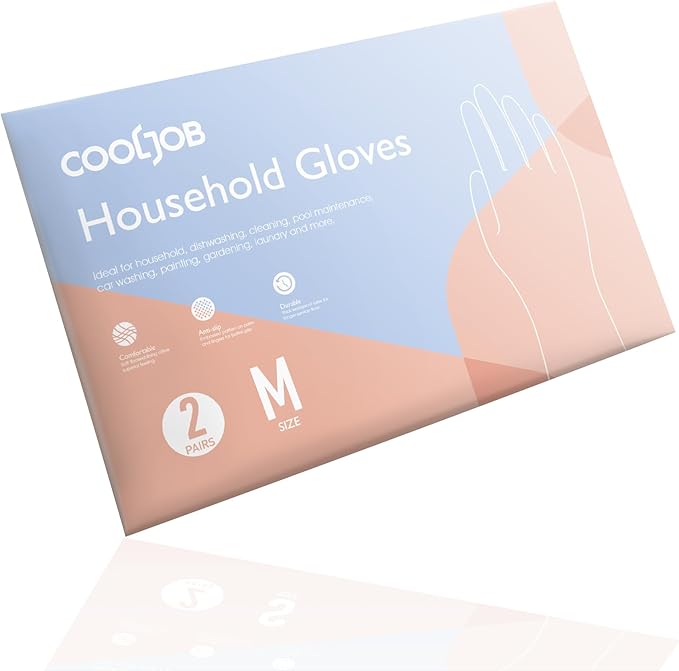 COOLJOB 2 Pairs Thickened Rubber Gloves - Image 6