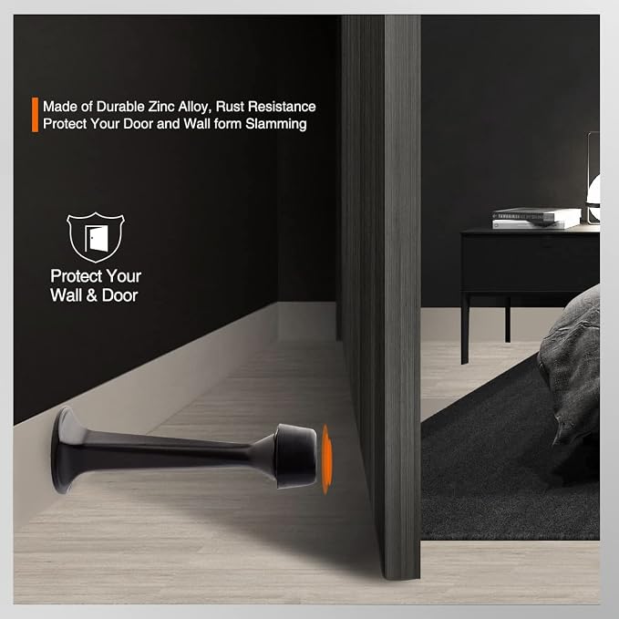 6 Pack Solid Rigid Door Stops - Image 5