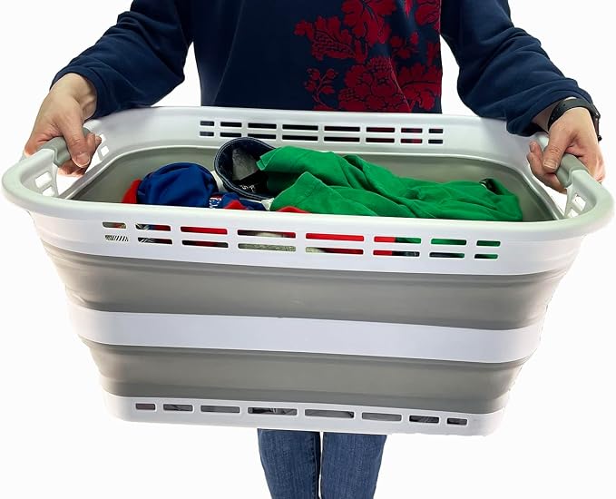 SAMMART 42L Collapsible Plastic Laundry Basket - Image 9