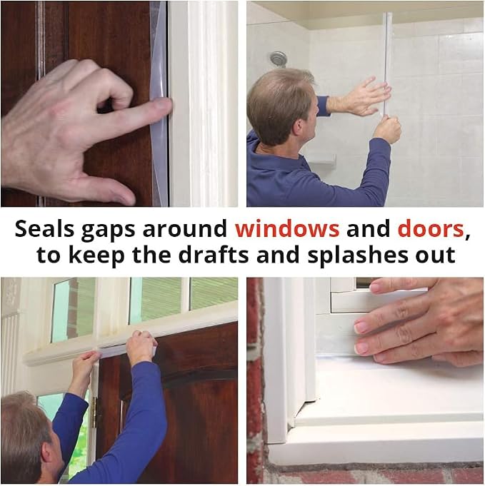 Alien Draft Insulation Tape Transparent Silicone Weather Stripping Door Seal - Image 3