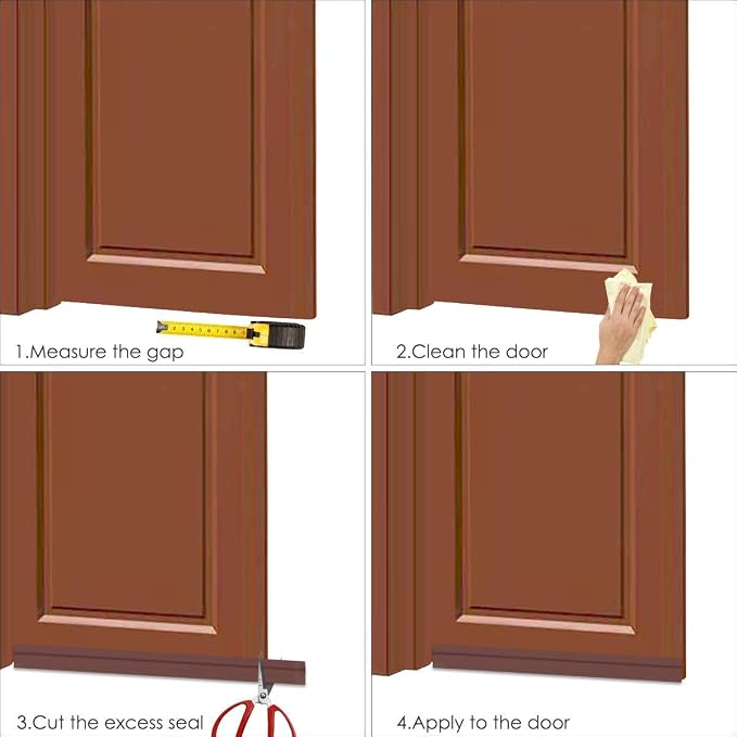 Upgraded Door Draft Stopper for Large Gap, Widened Door Sweep Seal Gap Up to - Image 7
