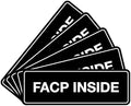 Signs ByLITA Standard FACP Inside Sign | Fire Safety Signage (Black) - Large 5 Pack