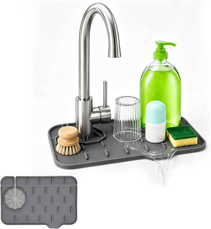 Faucet Draining Mat, Silicone Faucet Mat by Unknown