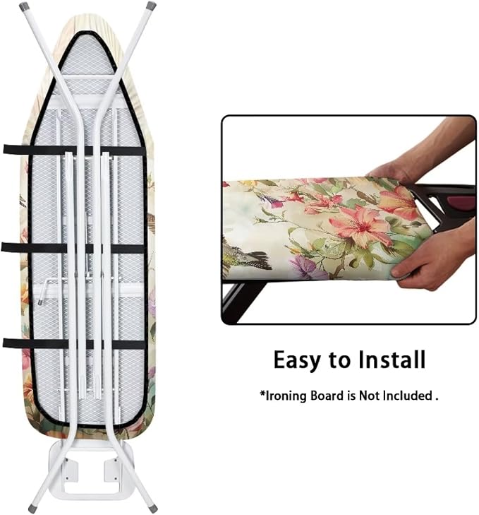 Hummingbird Print Ironing Board Cover and Pad 15x54 Inch Heavy Duty Iron Cover - Image 4