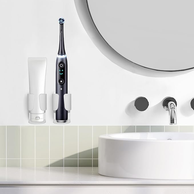 Electric Toothbrush Holder Wall Mount, 304 Stainless Steel Self-Adhesive - Image 5