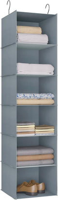 Hanging Closet Organizer 6-Shelf, Oxford Fabric Wardrobe Storage, shoes & by DonYeco