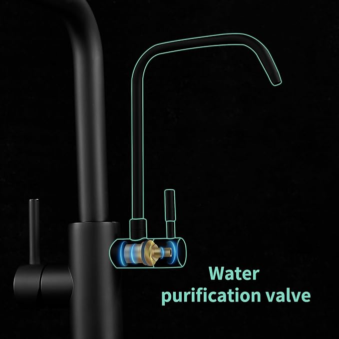 Kitchen Faucets with Water Filter and Pull Down Sprayer, Kitchen Sink Faucet - Image 9