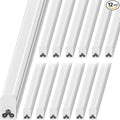 12 Pack 4FT T5 LED Shop Light, 20W, 5000K 2200LM, Linkable Utility Fixture for Under Cabinet, Kitchen, Garage, Basement, Workshop Lighting, Easy Installation, Plug & Play