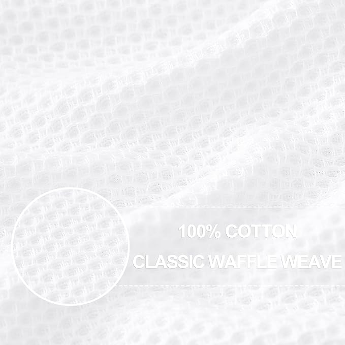 Homaxy 100% Cotton Waffle Weave Kitchen Dish Cloths 6-Pack, Ultra Soft - Image 2