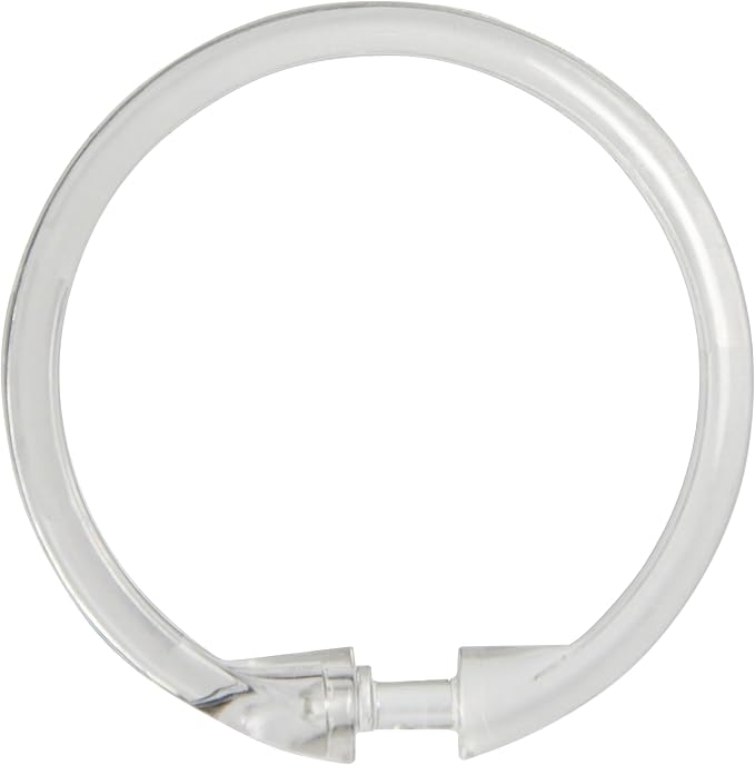 Kenney KN61218 Rust-Proof Smooth Plastic Shower Curtain Rings and Standard by Kenney