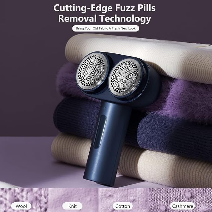 Nesugar Dual-Head Fabric Shaver, Electric Lint Remover - Image 7