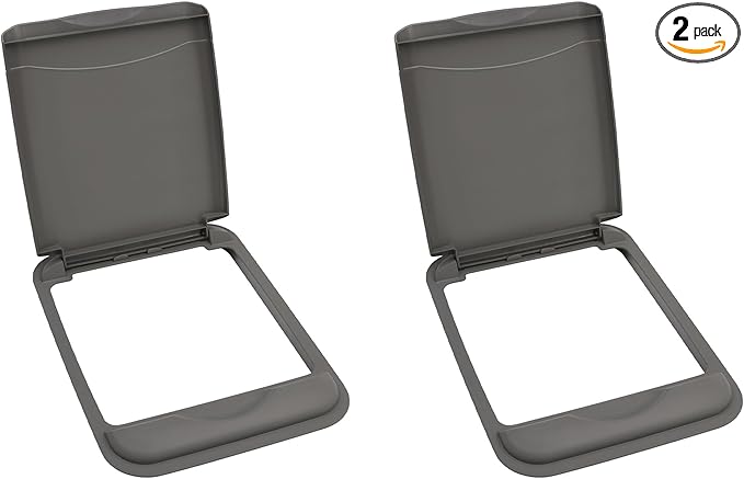 Rev-A-Shelf 50 Qt Under Sink Garbage Can Lid, Kitchen and Bathroom Cabinet, Replacement Plastic Trash Bin Lid Only, Gray, RV-50-LID-13-1-40, 2 Pack