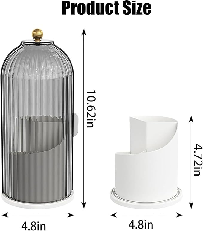 Concealed Toothbrush Holder, Rotating Bathroom Organizer Countertop | - Image 6