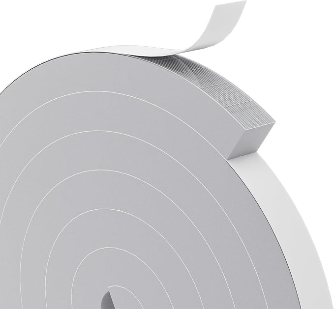 1" x 1" EVA Foam Weather Stripping Tape, 13FT Self-Adhesive Foam Seal Strip by Bantie