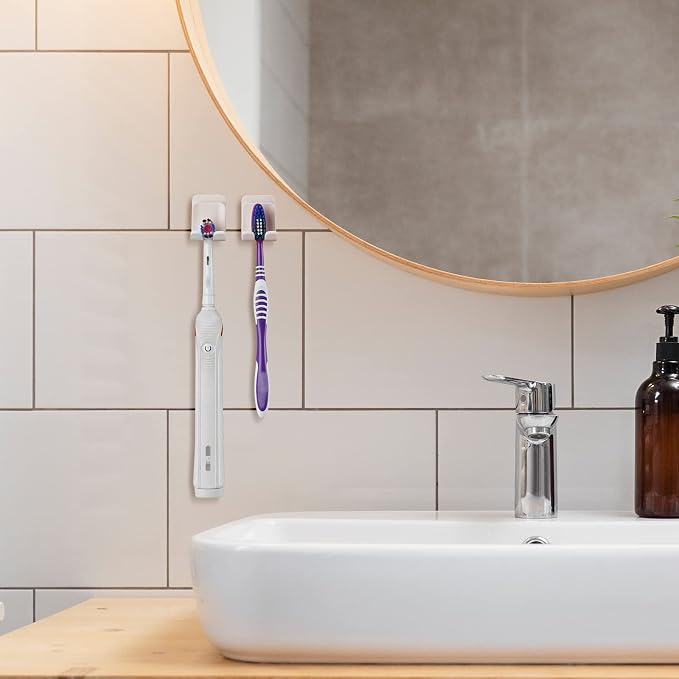 4 PCS Toothbrush Holder Wall Mounted - Image 6