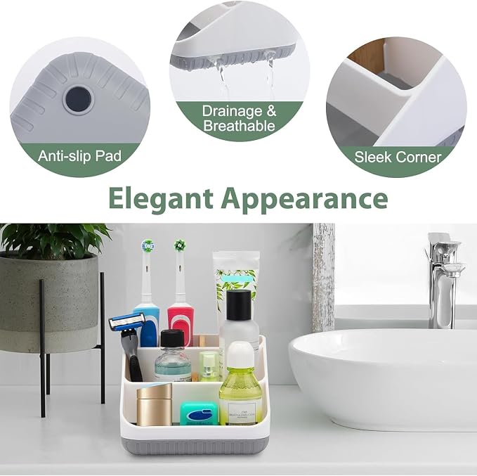 Toothbrush Holders for Bathrooms, 6 Slots, Detachable for Easy Clean, - Image 4