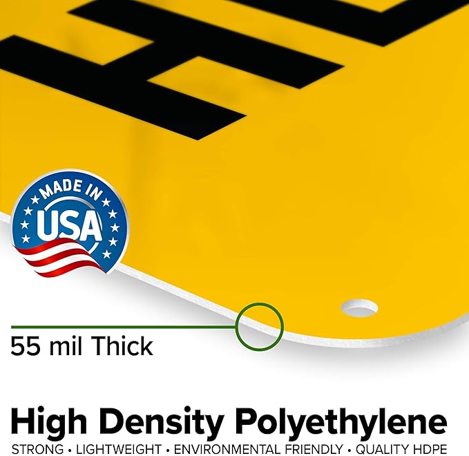 Custom Caution Sign, OSHA Sign, 18x24 Inches, 55 mil thick HDPE (high density polyethylene), Made in USA by My Sign Center