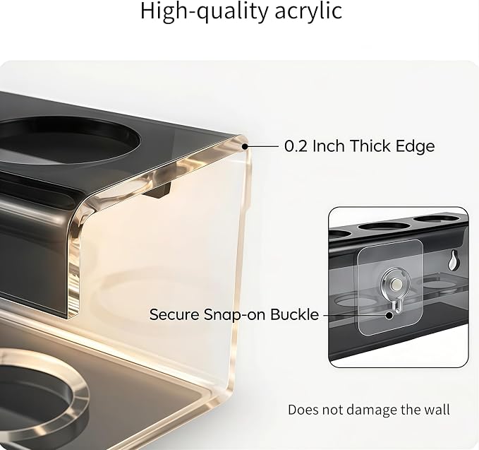 Black 4 Slots Acrylic Electric Toothbrush Holders - Image 5