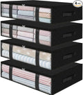 StorageRight Under Bed Storage Bags 4 Pack, 40L Large Clothes & Comforter by StorageRight