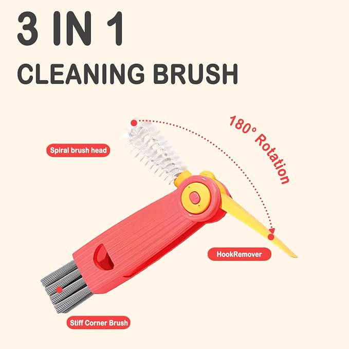3 in 1 Cup Lid Gap Cleaning Brush Set - Image 2