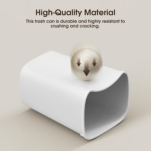 CEROELDA Small Bathroom Trash Can, 2.6 Gallon Slim Mini Garbage Can Small Trash - Image 3