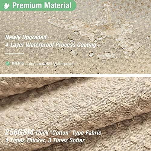 Dynamene Stall Waffle Shower Curtain 256 GSM Heavy Fabric 36x72 Beige/Khaki - Image 4