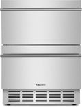Outdoor Drawer Refrigerator, 24 Inch Undercounter Beverage Cooler Fridge with Stainless Steel Seamless Door Can Hold 154 Cans w/Powerful Cooling Compressor for Kitchen and Commercial