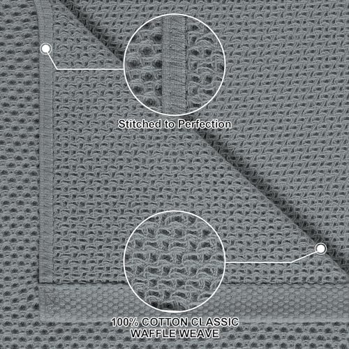 Homaxy 10 Pack 100% Cotton Kitchen Towels and Dishcloths Set - Image 2